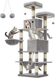 Feandrea Cat Scratching Post Cat Trees Gray 60x50x206cm.