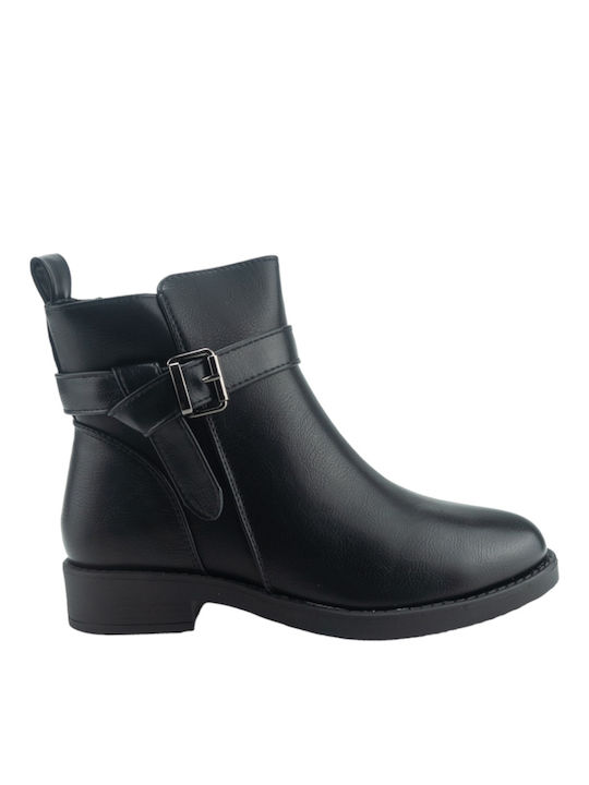 Plato Leather Women's Ankle Boots Black