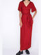 Ale - The Non Usual Casual Maxi Dress Wrap Red