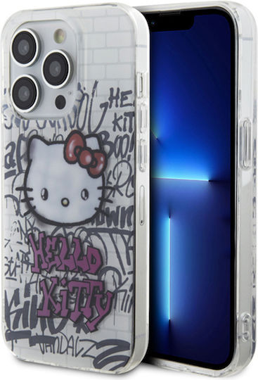 Hello Kitty Задна корица Пластмаса Бял (iPhone 15 Pro)