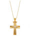 Polytimo Women's Gold Cross 14K with Chain