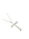 Polytimo Women's White Gold Cross 18K with Chain