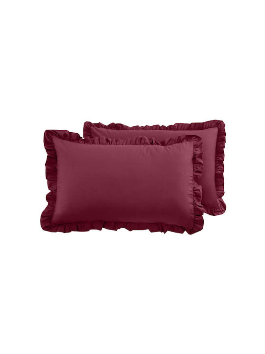 My Home Luxury Pillowcase Set Bordeaux 50x70cm.