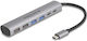 DeLock USB Хъб 6 Порта USB 2.0 с USB-C Сив
