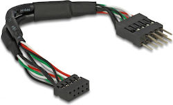DeLock USB 2.0 Pin Header Femelă 2,00 mm 10 Pini La USB 2.0 Pin Header Mascul 2,54 mm 10 Pini 12 cm 41977