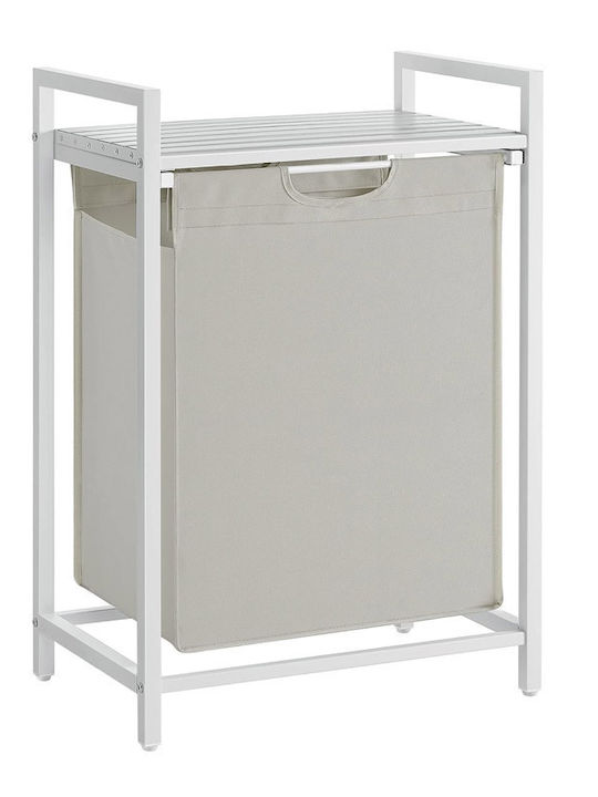 Vasagle Laundry Basket Metallic 50x33x72cm White