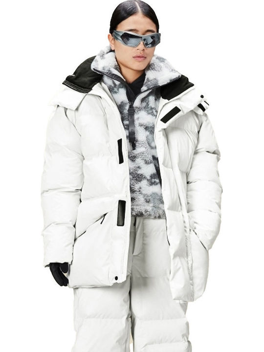 Harbin Women's Short Puffer Jacket for Winter White