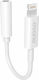 Dudao L16+ Конвертор Lightning мъжки към 3.5mm женски Бял Бял 1бр