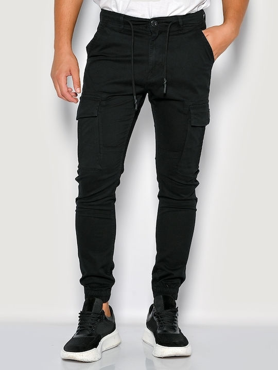 Brokers Jeans Ανδρικό Παντελόνι Cargo Μαύρο