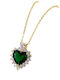 Callajewels Κολιέ με σχέδιο Καρδιά από Επιχρυσωμένο Ατσάλι Πράσινο