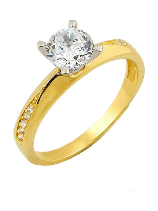 Tasoulis Jewellery Collection Single Stone from Gold 14K