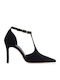 Suede Black Heels