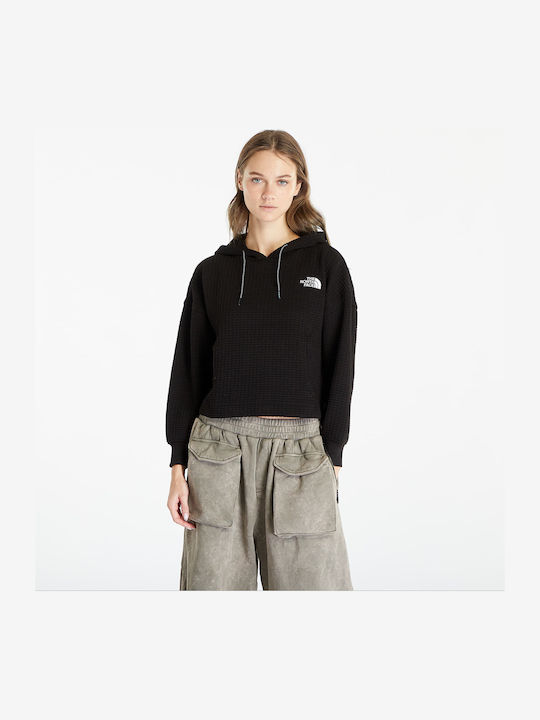Damen Sweatshirt Kapuzen Schwarz