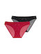 Γυναικεία Slip 2Pack με Δαντέλα Μαύρα