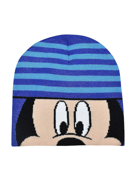 Mickey Kids Beanie Knitted Blue