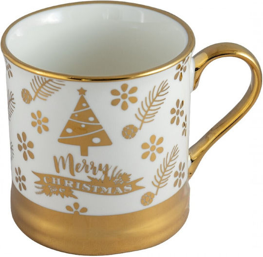 HFA Christmas Mug Porcelain Gold L9xW9xD9cm.