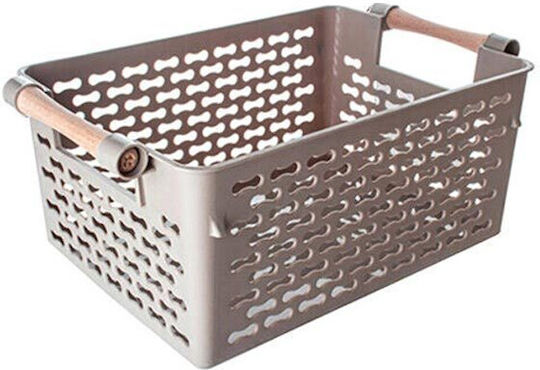Storage Basket Plastic Gray 30x19x13cm 1pcs