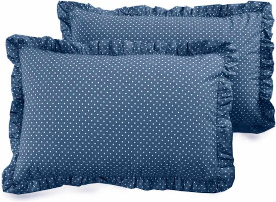 My Home Luxury Kissenbezug-Set Dark Blue 50x70cm.