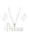 Callajewels Комплект с обеци Детска гривна от Стомана с верига C12244-ASG303842620