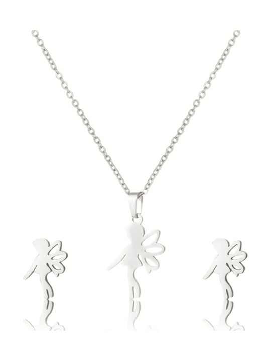 Callajewels Steel Chain Kids Necklaces Set With Earrings C12233-ASS098272609