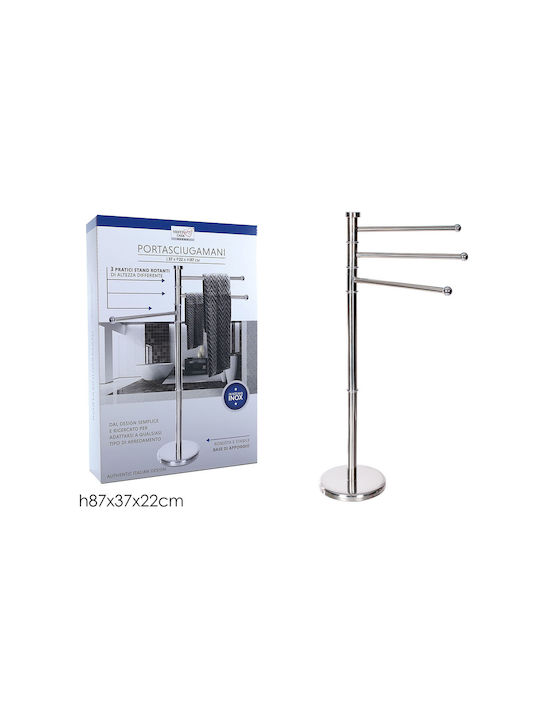 General Trade Single Wall-Mounted Bathroom Freestanding Coat Rack Silver