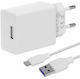 Obal:Me Charger with USB-A Port and Cable USB-C 10W Whites (10W1UWH-C)