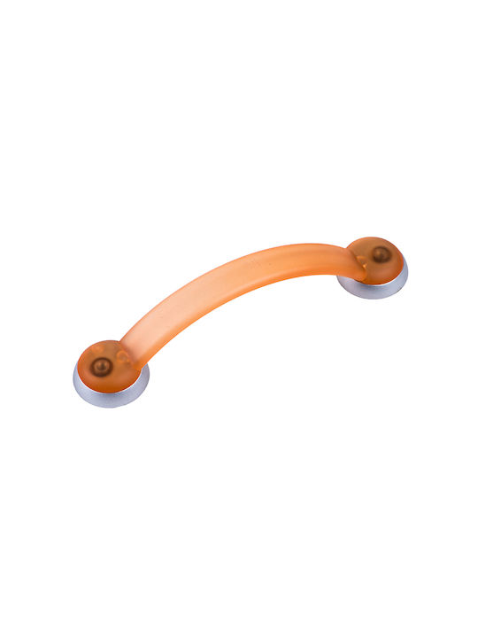 Poliplast Möbelgriff aus Kunststoff Orange mit Lochabstände 128mm 31-10-33906
