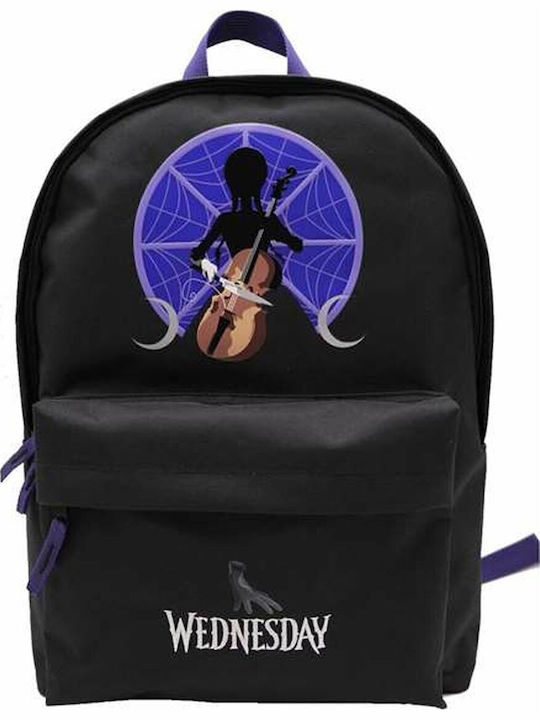TOYBAGS Wednesday School Bag Backpack Junior High-High School Black