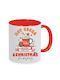 Christmas Mug Ceramic Brown 1pcs