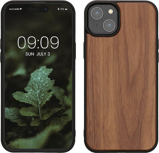 KWmobile Natural Back Cover Wooden Brown (iPhone 15 Plus)