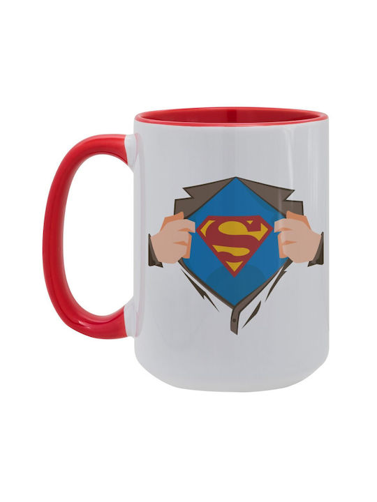 Koupakoupa Superman Hands Mug Ceramic Red 450ml
