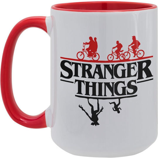 Koupakoupa Upside Down Mug Ceramic Red 450ml