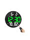 Led Wall Clock Digital Black