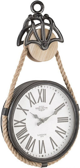 Bizzotto Charles Wall Clock Black 33x7cm