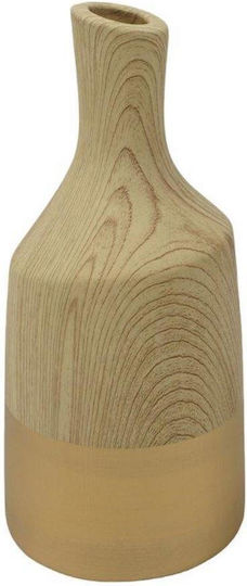 Oriana Ferelli Glass Vase Gold Natural 12.5x25.5cm