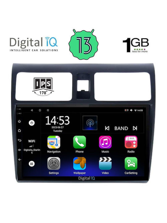 Digital IQ Car-Audiosystem für Suzuki Swift 2005-2011 (Bluetooth/USB/AUX/WiFi/GPS/Android-Auto) mit Touchscreen 10"