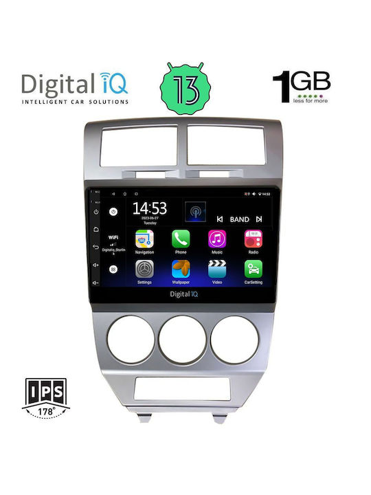 Digital IQ Auto-Audiosystem Dodge Kaliber 2006-2012 (Bluetooth/USB/AUX/WiFi/GPS/Apple-Carplay/Android-Auto) mit Touchscreen 10"