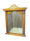 Epiplo-Fos Wall Mirror with Brown Wooden Frame 97x97cm 1pcs