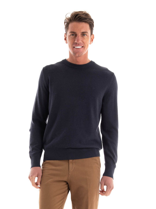 Marc O'Polo Men's Long Sleeve Sweater Polo Blue