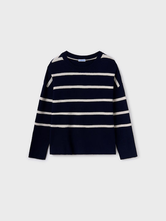 Mayoral Kids Blouse Long Sleeve Navy Blue