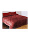 Mc Decor Duvet Cover Set Single 160x230cm Waves Burgundy 2pcs 550 GSMGsm
