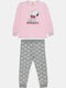 Alouette Kinder Schlafanzug Winterlich Baumwoll Rosa Snoopy
