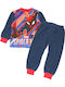 Marvel Παιδική Πιτζάμα Χειμωνιάτικη Fleece Navy Μπλε