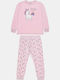 Alouette Kinder Schlafanzug Winterlich Baumwoll Rosa