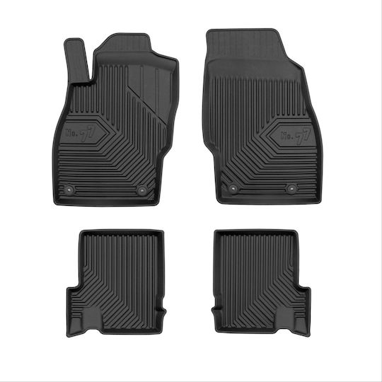 Frogum Set of Front and Rear Mats 4pcs for Opel Adam 2012-2019 Black