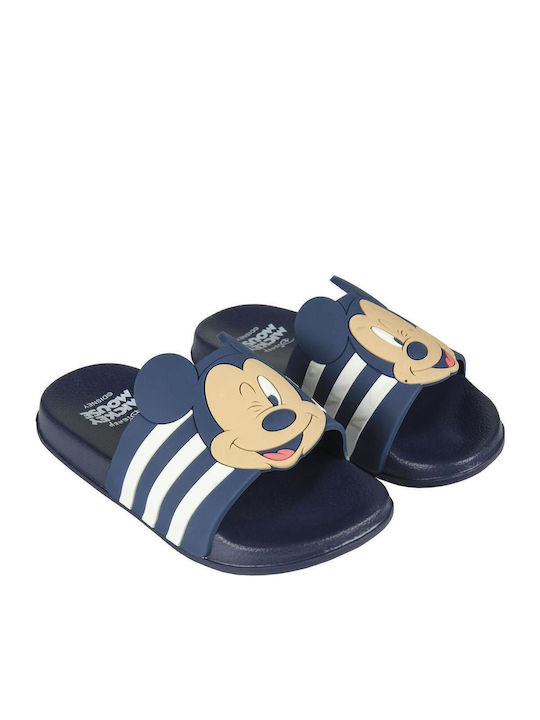 Kinder Flip-Flops Slides Mickey Blau Mickey Mouse