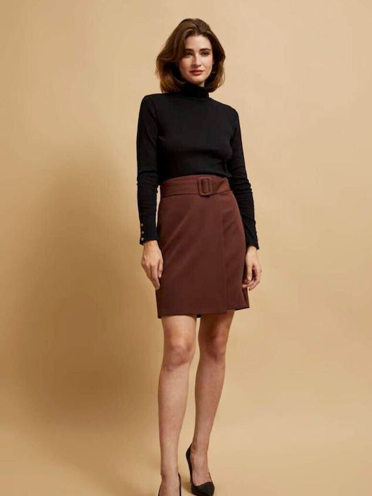 Make your image Skirt Polka Dot in Brown color