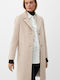 S.Oliver Women's Midi Coat with Buttons Beige