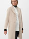 Women's Beige Coat with Buttons