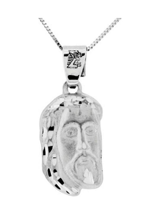 Xrisokosmima Anhänger Kinder Amulett aus Weißgold 14K FL202A